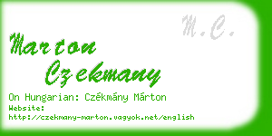 marton czekmany business card